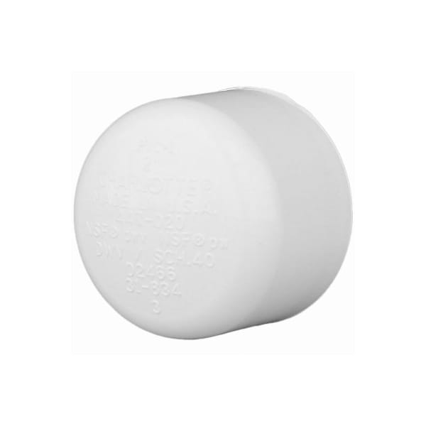 Charlotte Pipe And Foundry 114 WHT Cap Slip PVC 02116 1200HA - main